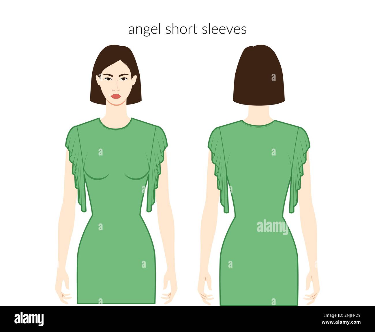 Angel sleeves Dalmation flared short length clothes ruffle dresses Angel sleeves Dalmation flared short length clothes ruffle dresses
