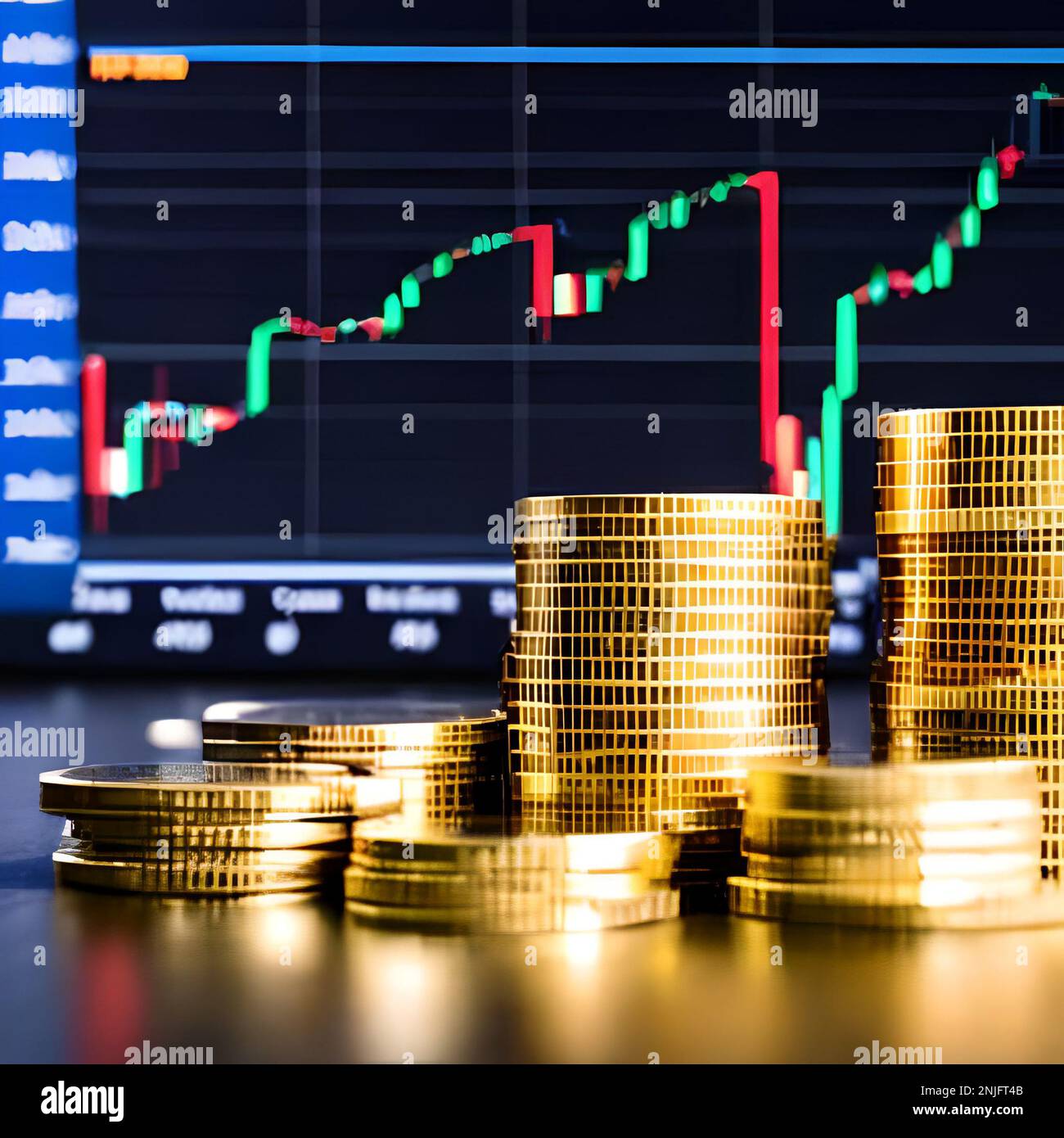 Gold stock market screen hi-res stock photography and images - Alamy