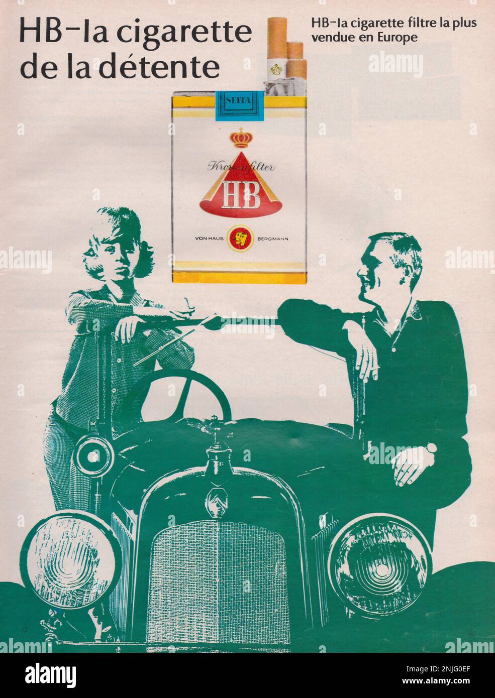 Hb cigarettes vintage magazine commercial hires stock photography and