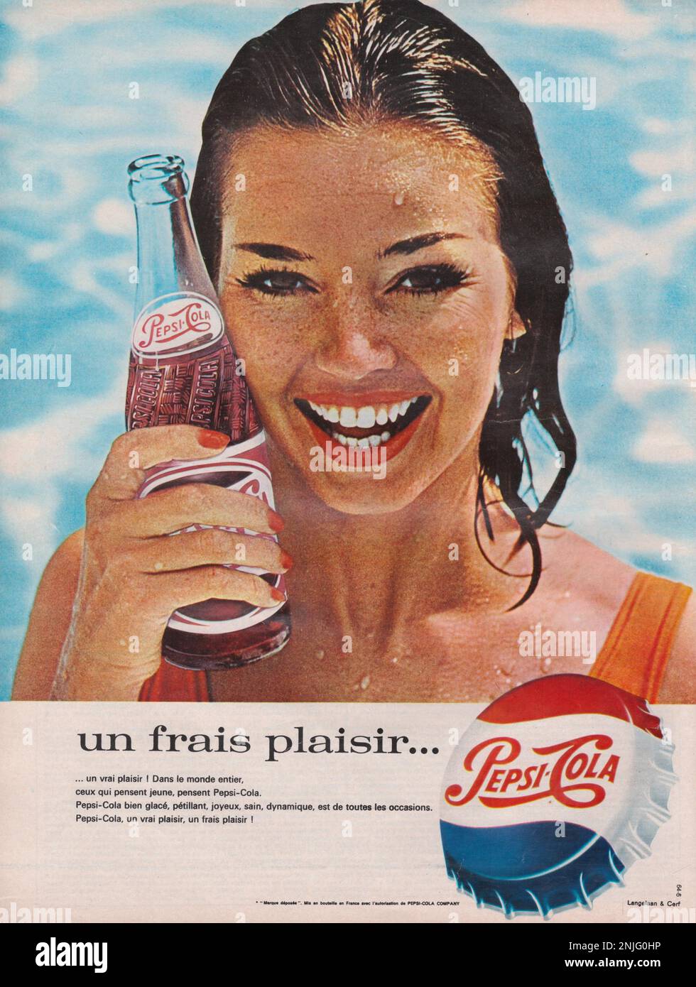 Pepsi Cola vintage French magazine advertisement Pepsi Cola advert ...