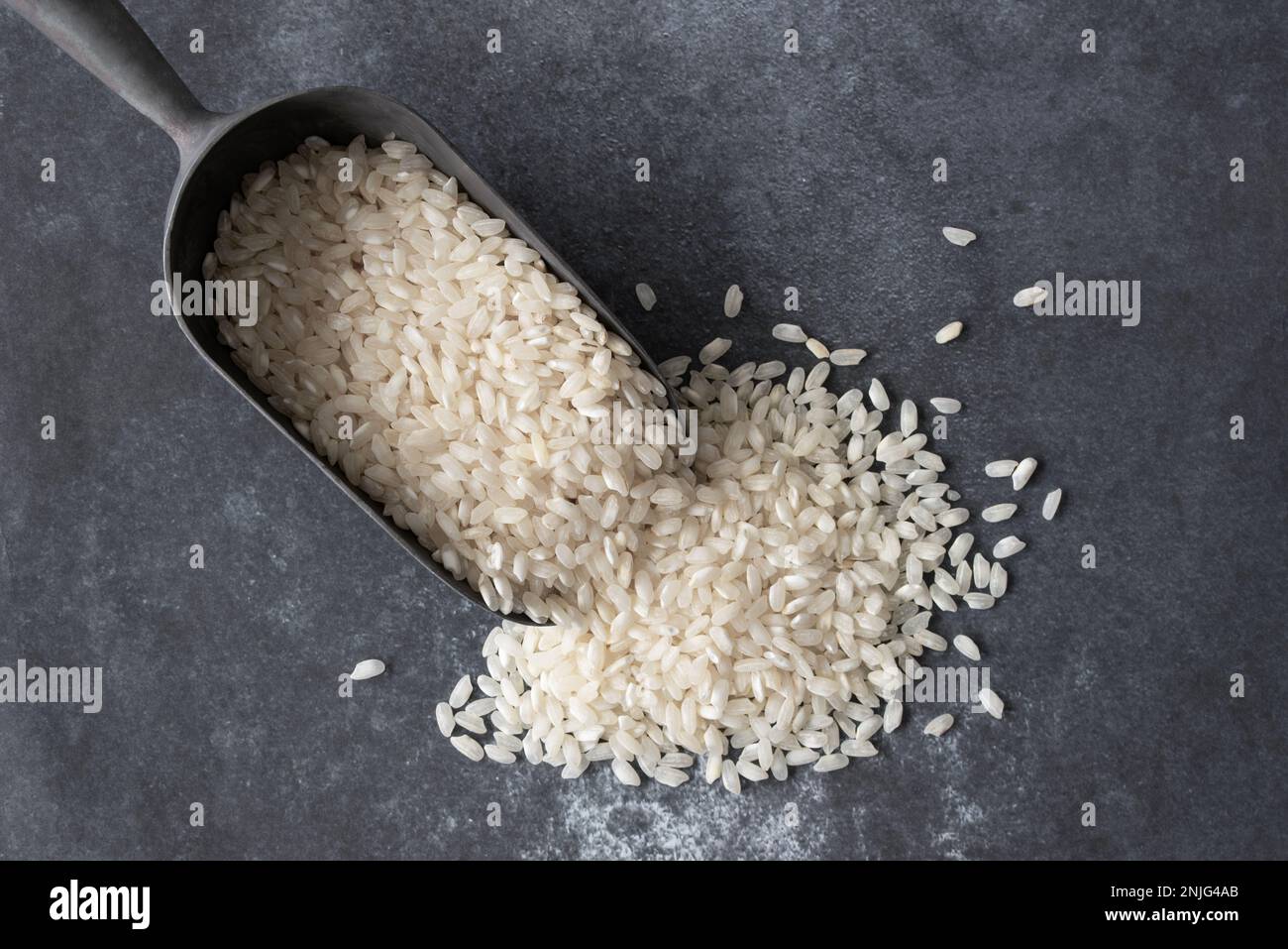Uncooked Arborio Rice Stock Photo Alamy