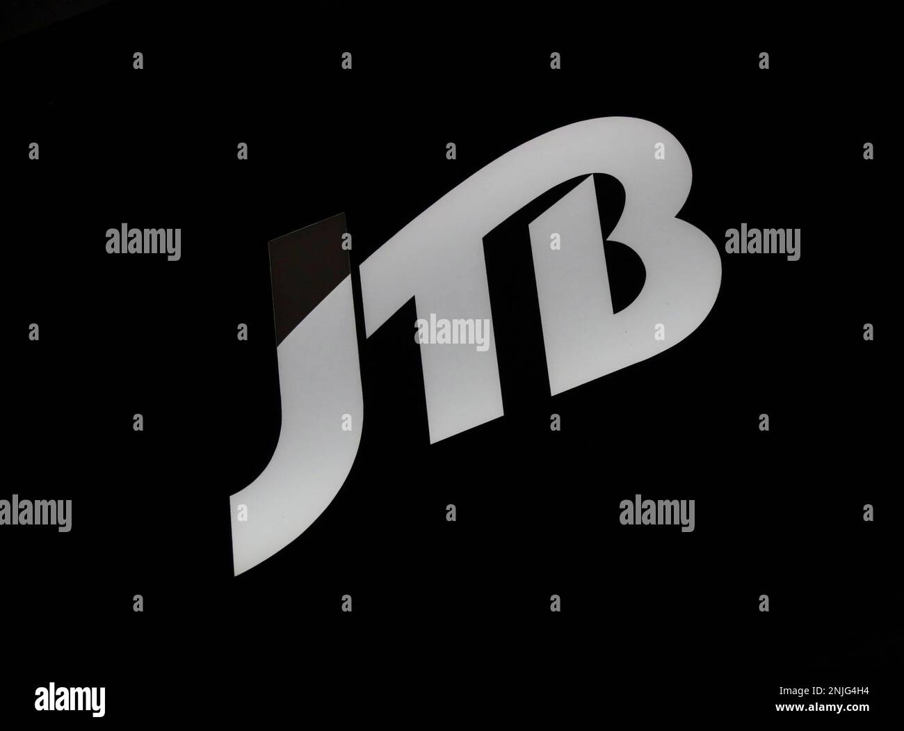 The trademark of JTB Corporation is seen in Chiyoda Ward, Tokyo on