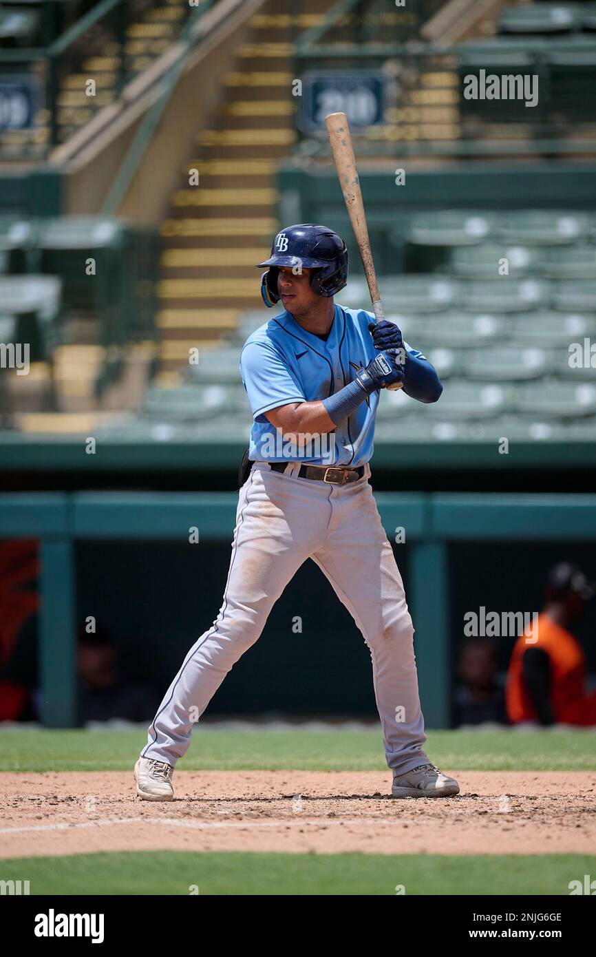 FCL Rays outfielder Daiwer Castellanos (89) bats during a Florida