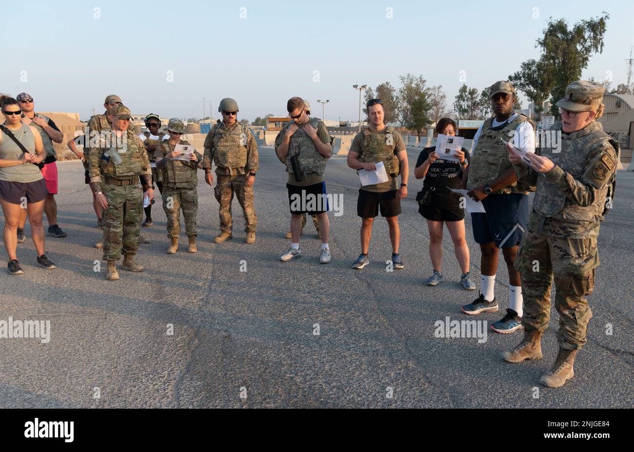 The 332d Air Expeditionary Wing held a memorial ruck in honor of those lost during Extortion 17 in Afghanistan on August 6, 2011 at an undisclosed location in Southwest Asia on August 7, 2022. There were 38 occupants aboard the CH-47D Chinook when a Taliban fighter shot a rocket-propelled grenade at the helicopter causing it to fall from the sky. Stock Photo