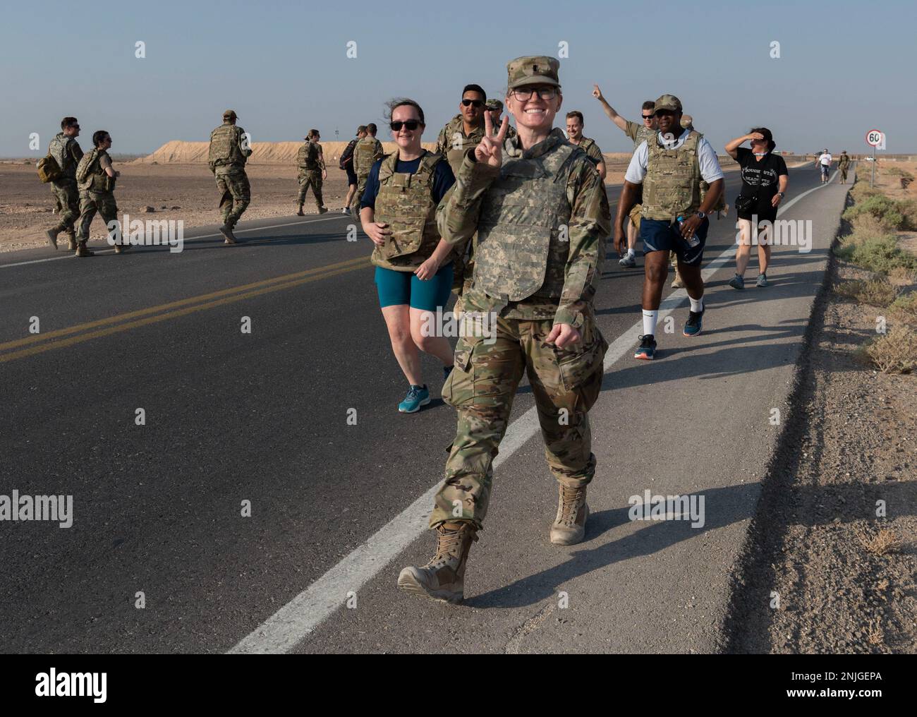 The 332d Air Expeditionary Wing held a memorial ruck in honor of those lost during Extortion 17 in Afghanistan on August 6, 2011 at an undisclosed location in Southwest Asia on August 7, 2022. There were 38 occupants aboard the CH-47D Chinook when a Taliban fighter shot a rocket-propelled grenade at the helicopter causing it to fall from the sky. Stock Photo