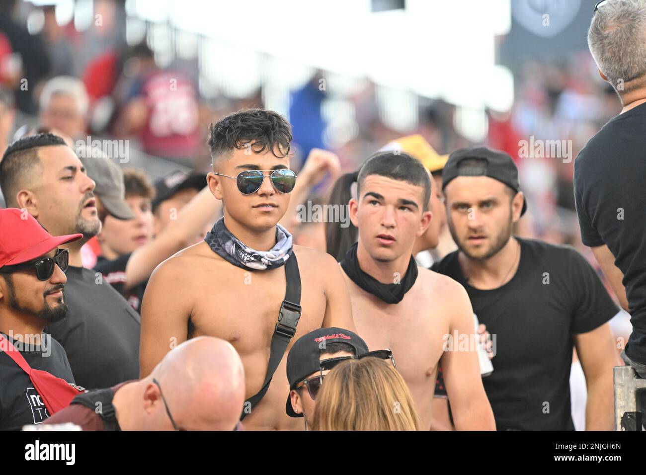 TORONTO, ON - AUGUST 17: Toronto FC fans cheer from the stands during ...