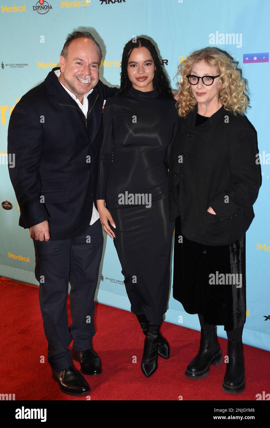 New York, NY, USA. 22nd Feb, 2023. Director Marvin Samel, Azia Hale and Carol Kane at the NY premiere screening of iMordecai hosted by the Marlene Meyerson JCC Mangattan on February 22, 2023 in New York City. Credit: Mpi099/Media Punch/Alamy Live News Stock Photo