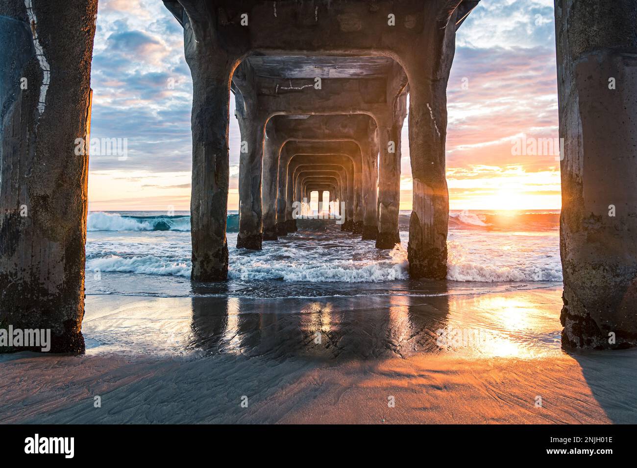 Manhattan Beach Pier Stock Photo