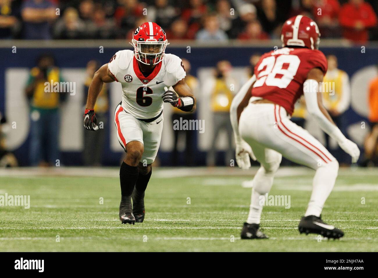 running back Kenny McIntosh (6) during the Southeastern