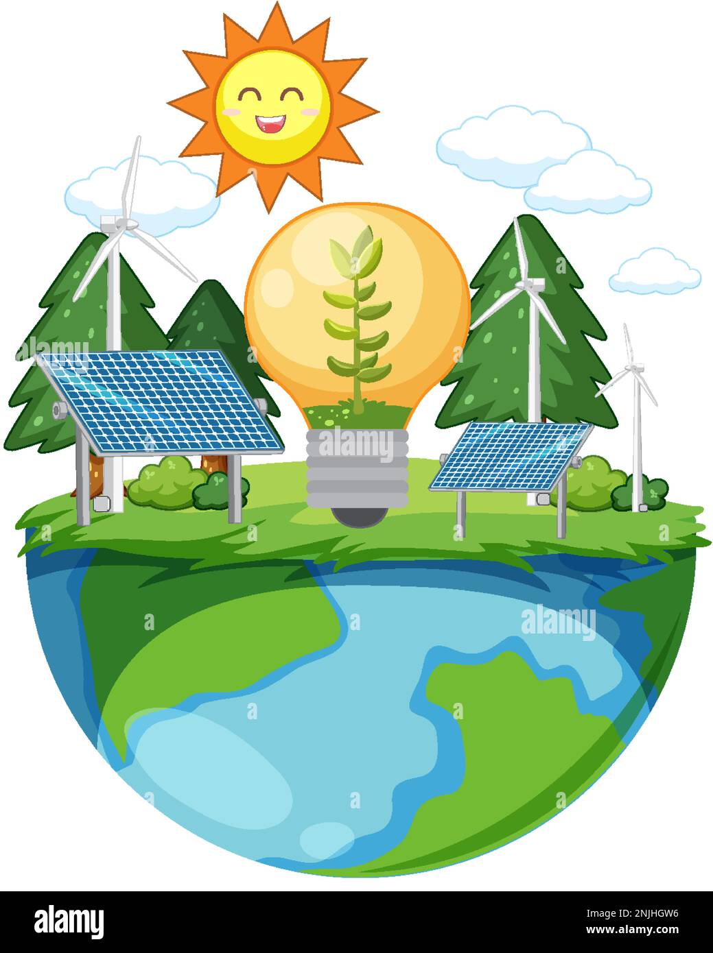 Green energy vector concept illustration Stock Vector Image & Art - Alamy