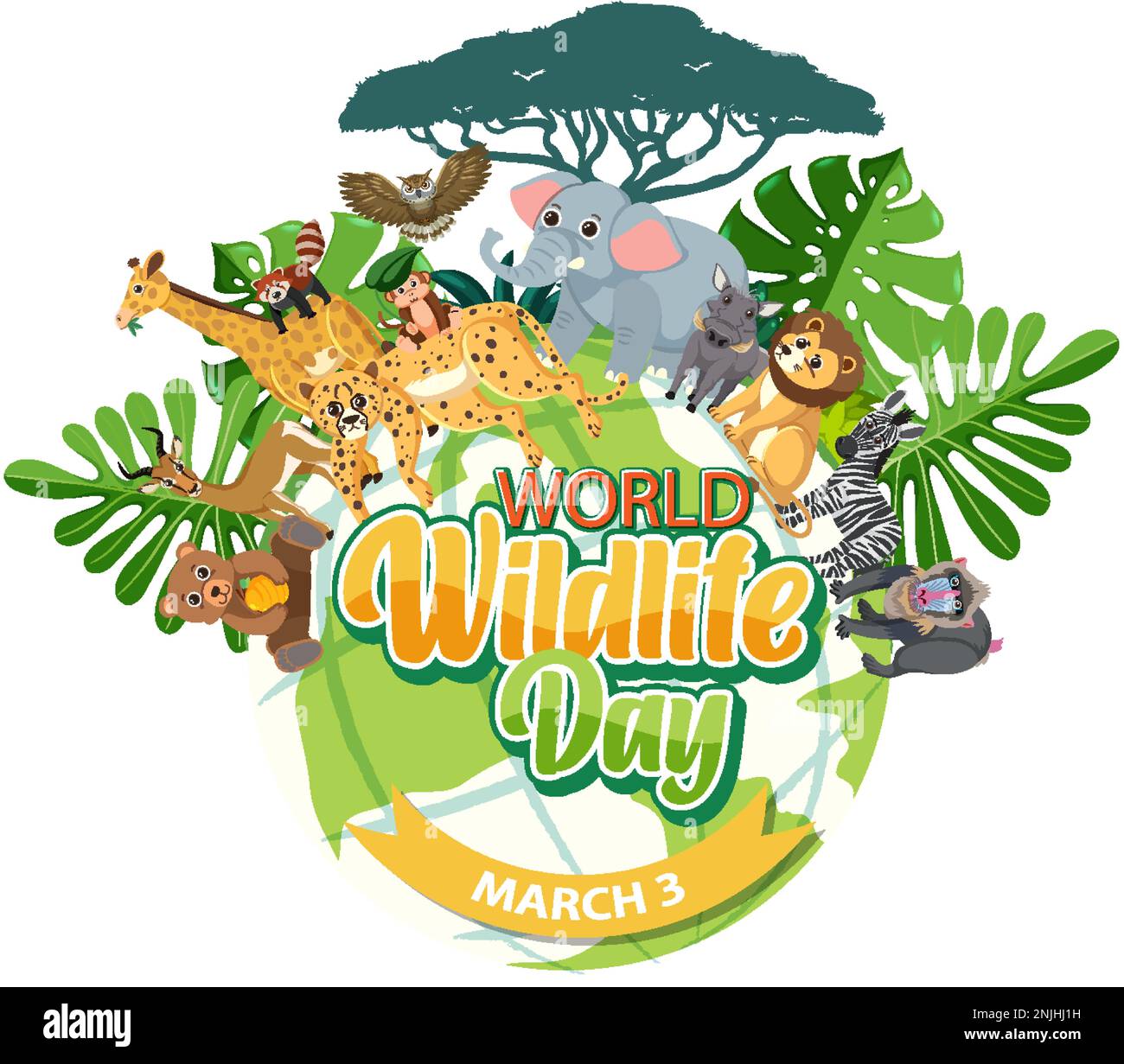 World Wildlife Day Banner illustration Stock Vector Image & Art - Alamy