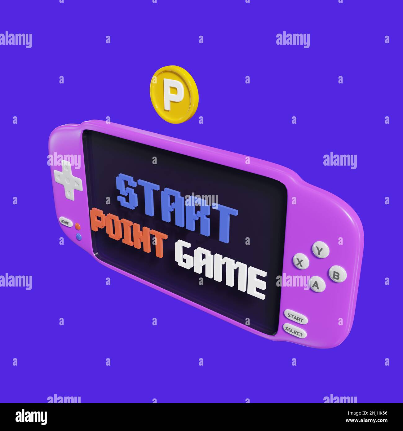 event game machine mini game machine 3d object graphic image Stock