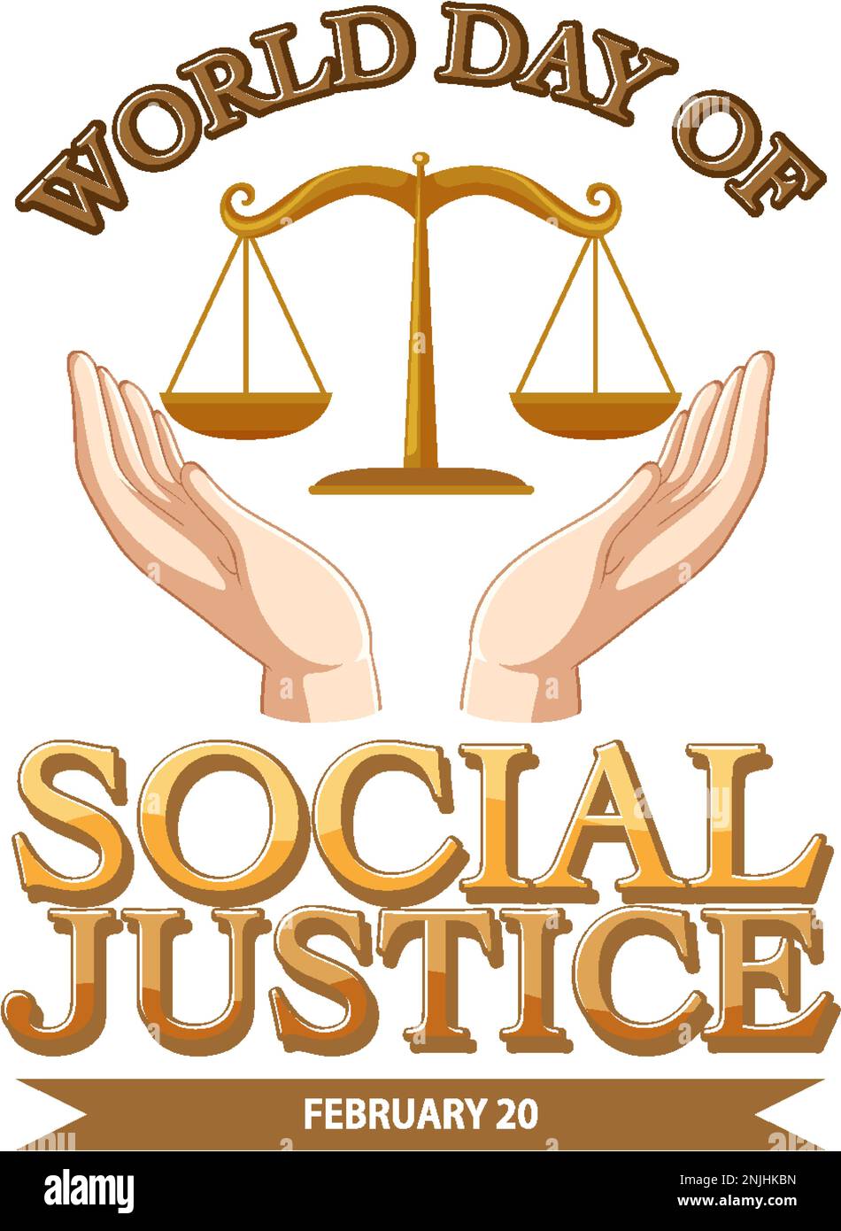World day of social justice banner illustration Stock Vector Image ...