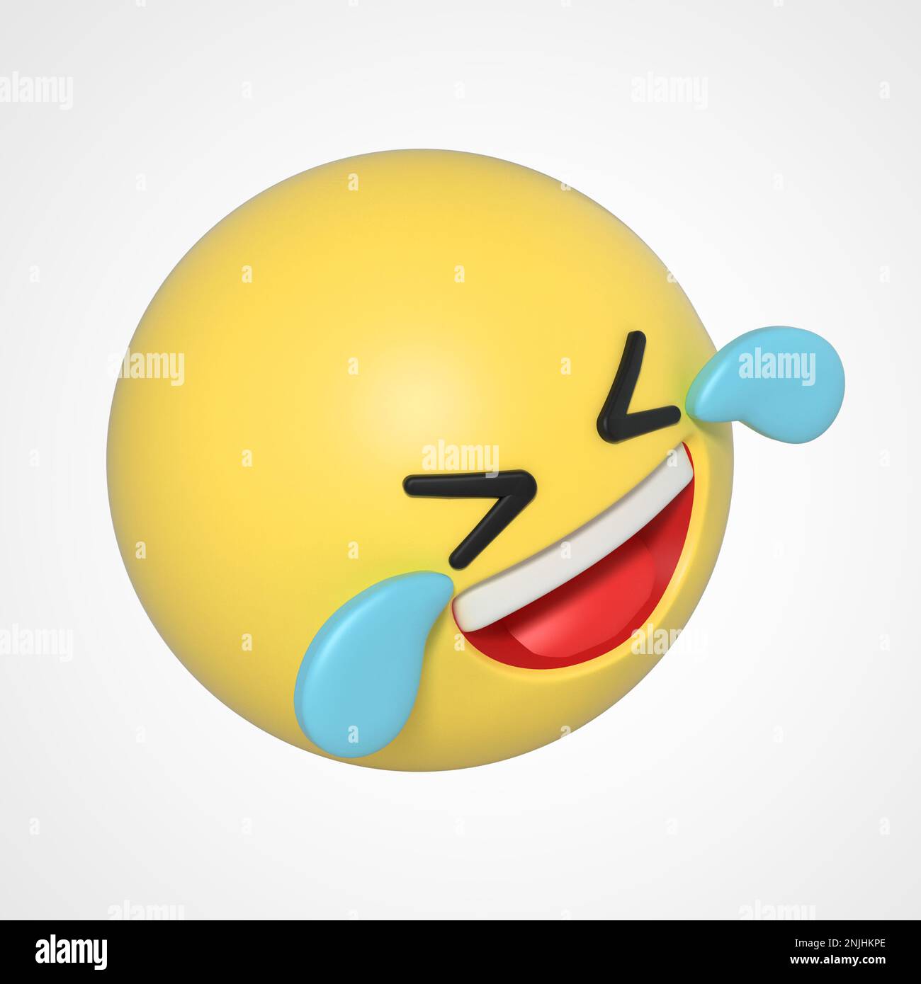 3d emoji emoticon character burst out laughing Stock Photo - Alamy