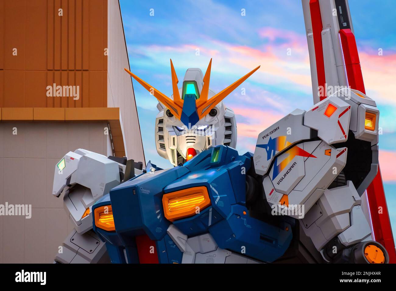 Fukuoka, Japan Nov 20 2022 Fullsize Mobile suit RX93ffv (Nu