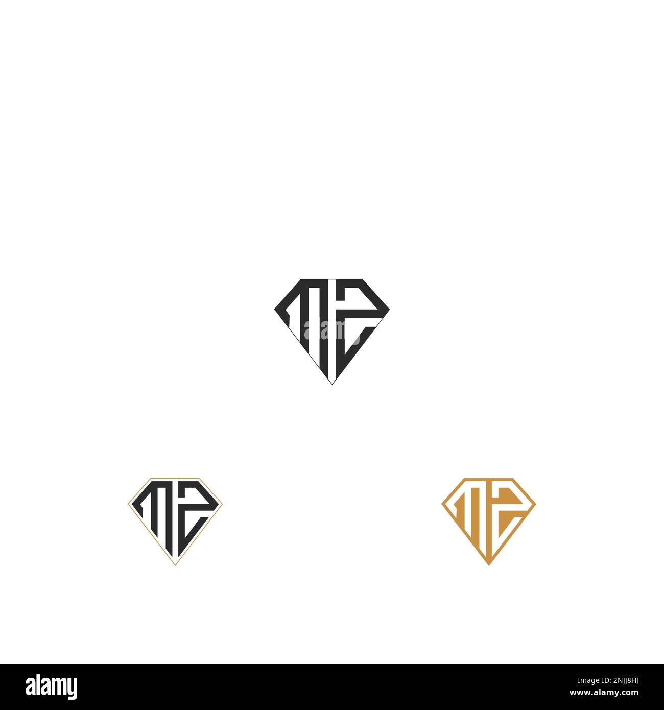 Alphabet letters Initials Monogram logo ZM, MZ, M and Z Stock Vector ...