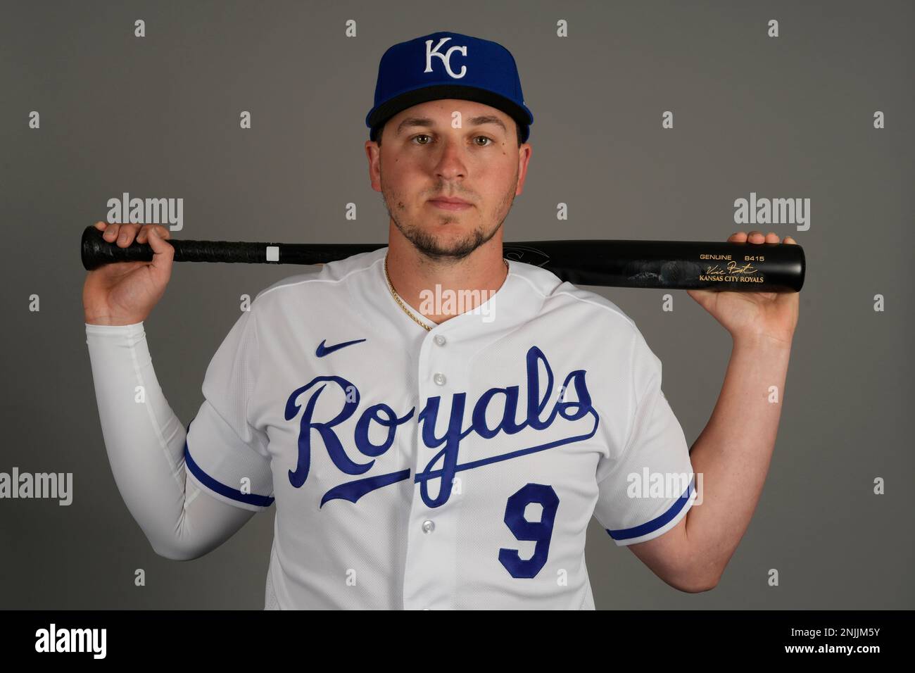 This is a 2023 photo of Vinnie Pasquantino of the Kansas City Royals  baseball team. This image reflects the Kansas City Royals active roster as  of Wednesday, Feb. 22, 2023, when this