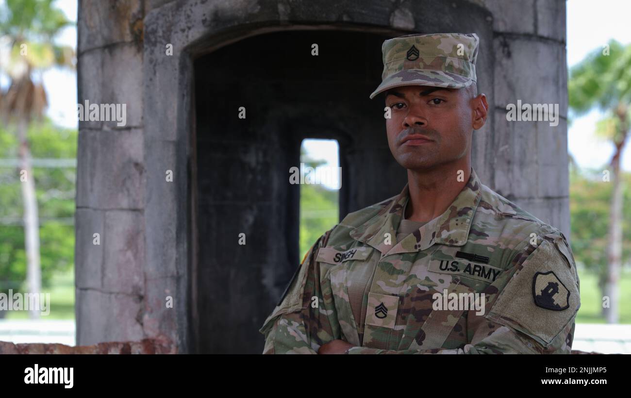 FORT BUCHANAN, Puerto Rico Staff Sgt. Edward Singh Chollet, assigned to the 475th Engineer