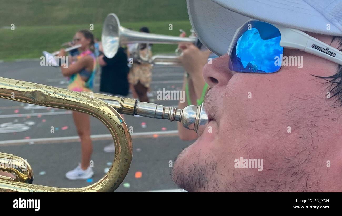 Tamaqua Area High School Marching Band member Donavan Albert along with