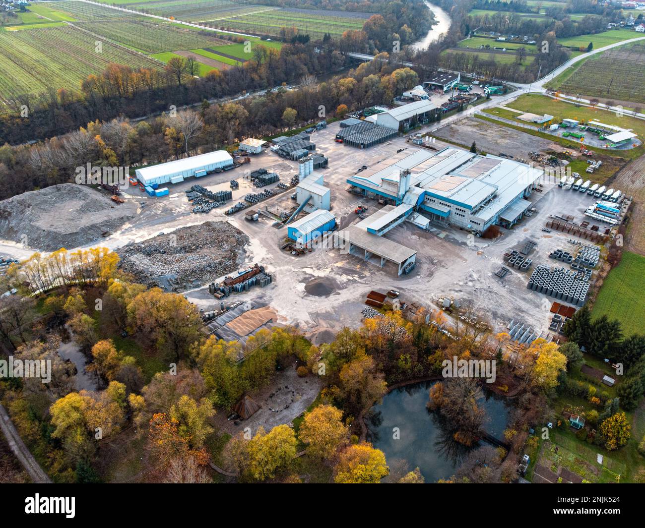 Factory produces concrete products hi-res stock photography and images ...
