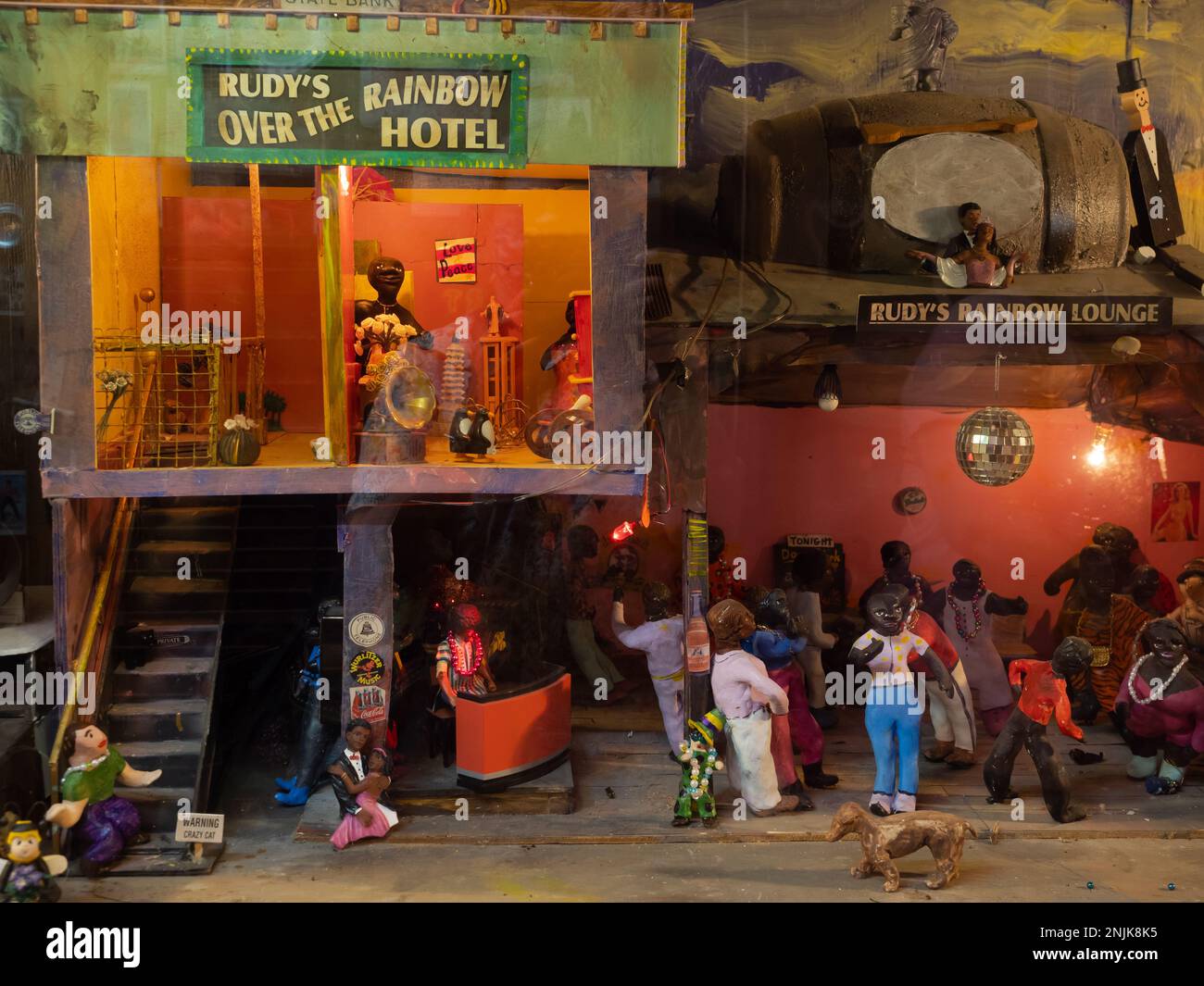 Preble Inn John Preble's handmade diorama of Ruby's Over the Rainbow Hotel on ...