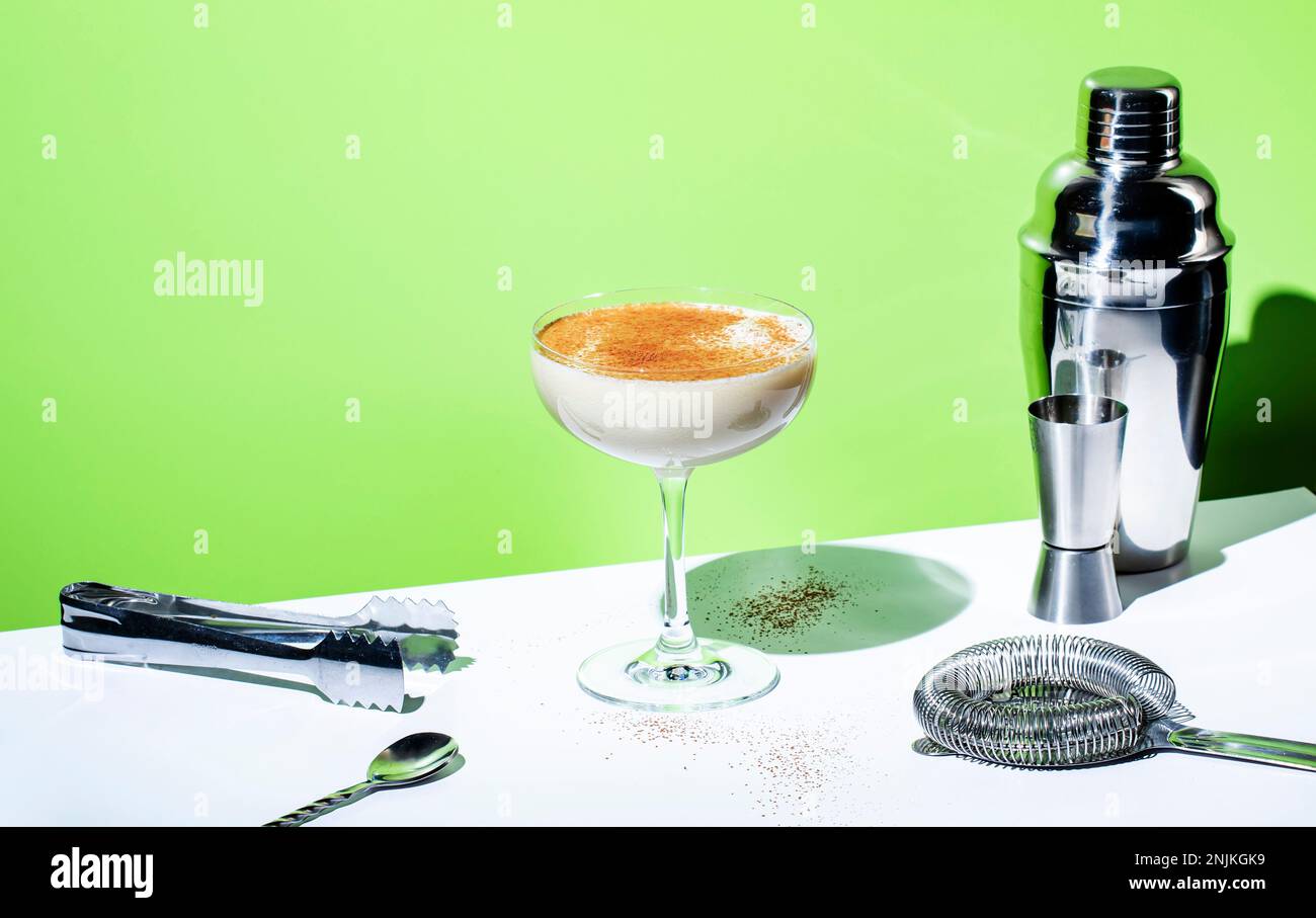 Brandy alexander alcoholic cocktail drink with cognac, cocoa liquor ...