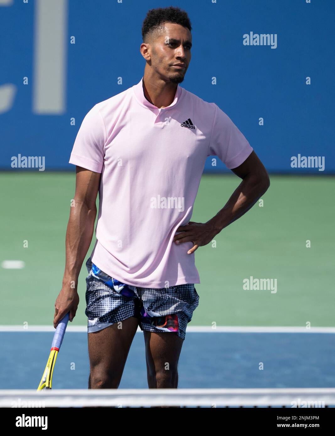 August 1, 2022 Michael Mmoh (USA) loses to Denis Kudla (USA), 1-6, 6-3, 6-4 at the CitiOpen being played at Rock Creek Park Tennis Center in Washington, DC, , USA ©Leslie Billman/Tennisclix/CalSportMedia (