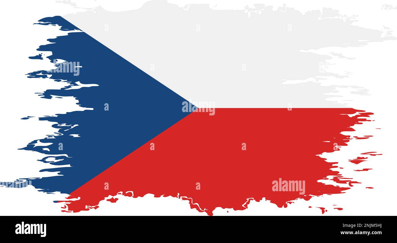 Czech Republic flag grunge brush color image, vector Stock Vector Image & Art Alamy