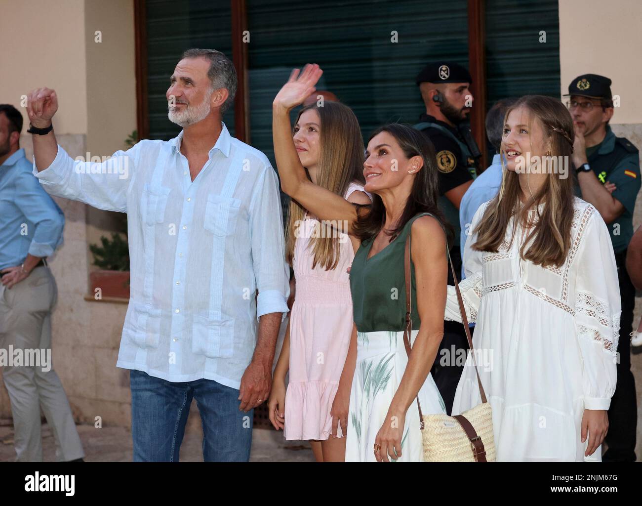 King Felipe, Queen Letizia, Princess Leonor and Infanta Sofia during