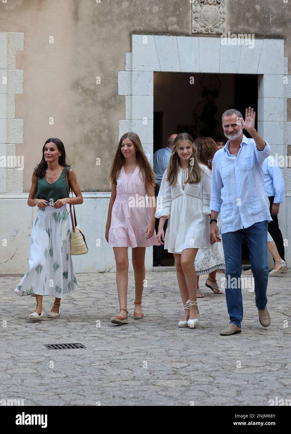 King Felipe IV, Queen Letizia, Princess Leonor and Infanta Sofia during