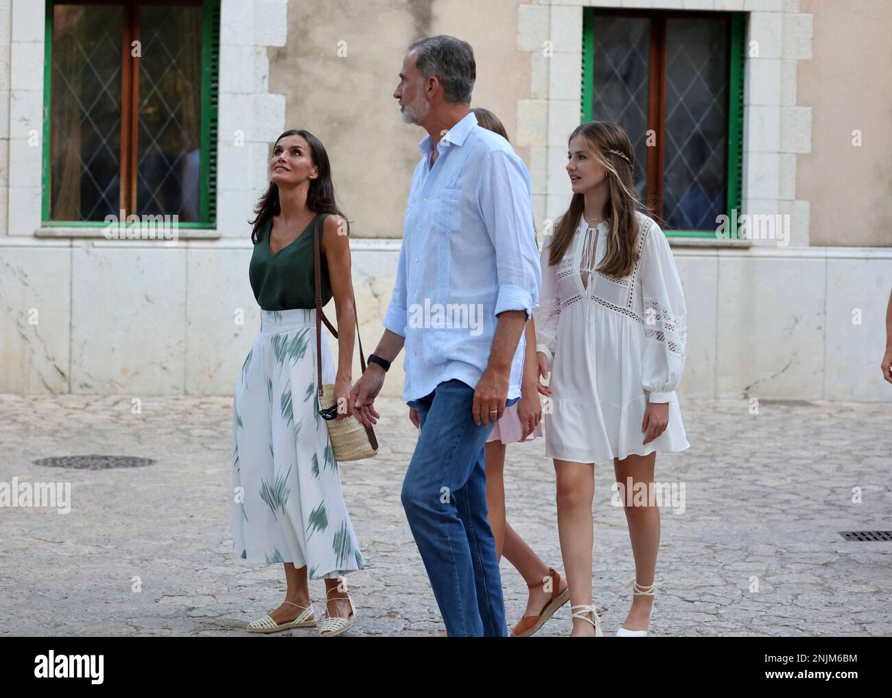 King Felipe IV, Queen Letizia, Princess Leonor and Infanta Sofia during