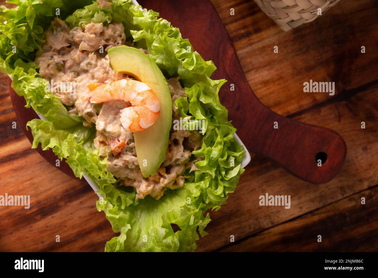 Tuna salad. Very popular dish in many countries, it is a quick, simple