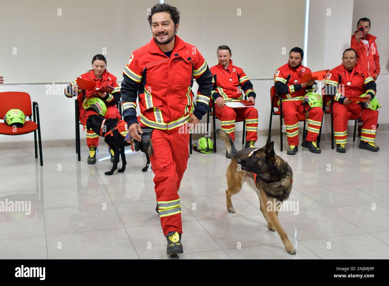 Non Exclusive: February 17, 2023 Toluca , Mexico : fifteen rescuers and ...