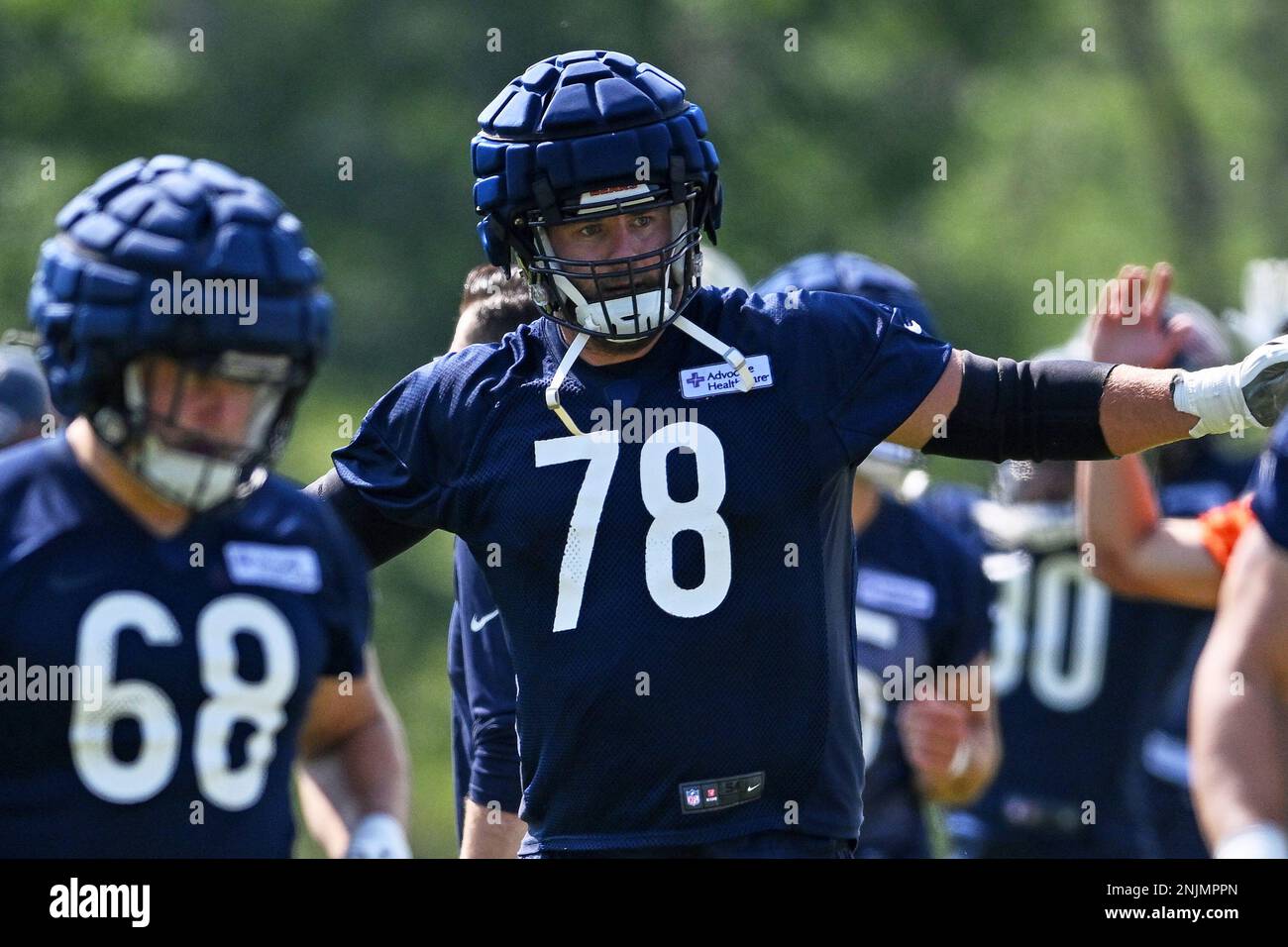 LAKE FOREST, IL - JULY 27: Chicago Bears offensive linemen Riley