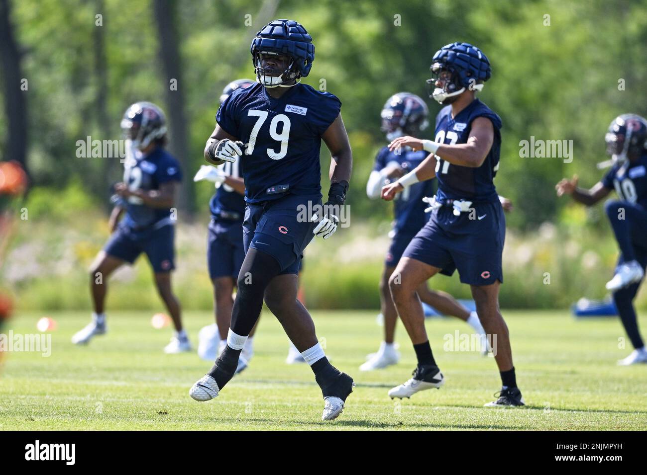 LAKE FOREST, IL - JULY 27: Chicago Bears offensive linemen Riley