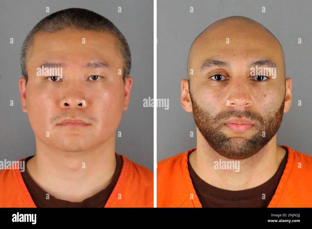 FILE - This combo of photos provided by the Hennepin County Sheriff's  Office in Minnesota, show Tou Thao, left, and J. Alexander Kueng. A federal  judge on Wednesday, July 27, 2022, sentenced