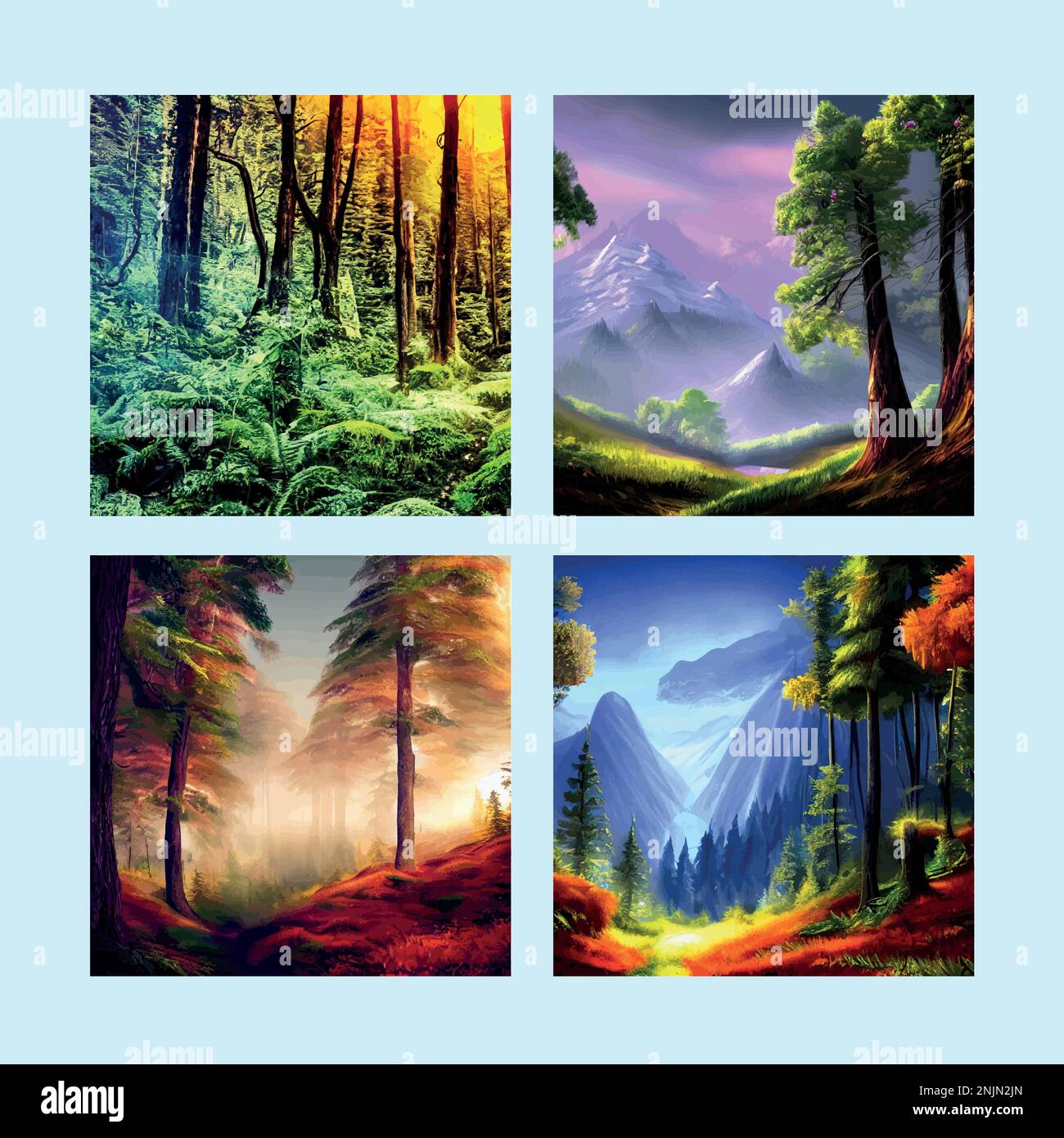 Foggy alps Stock Vector Images - Alamy