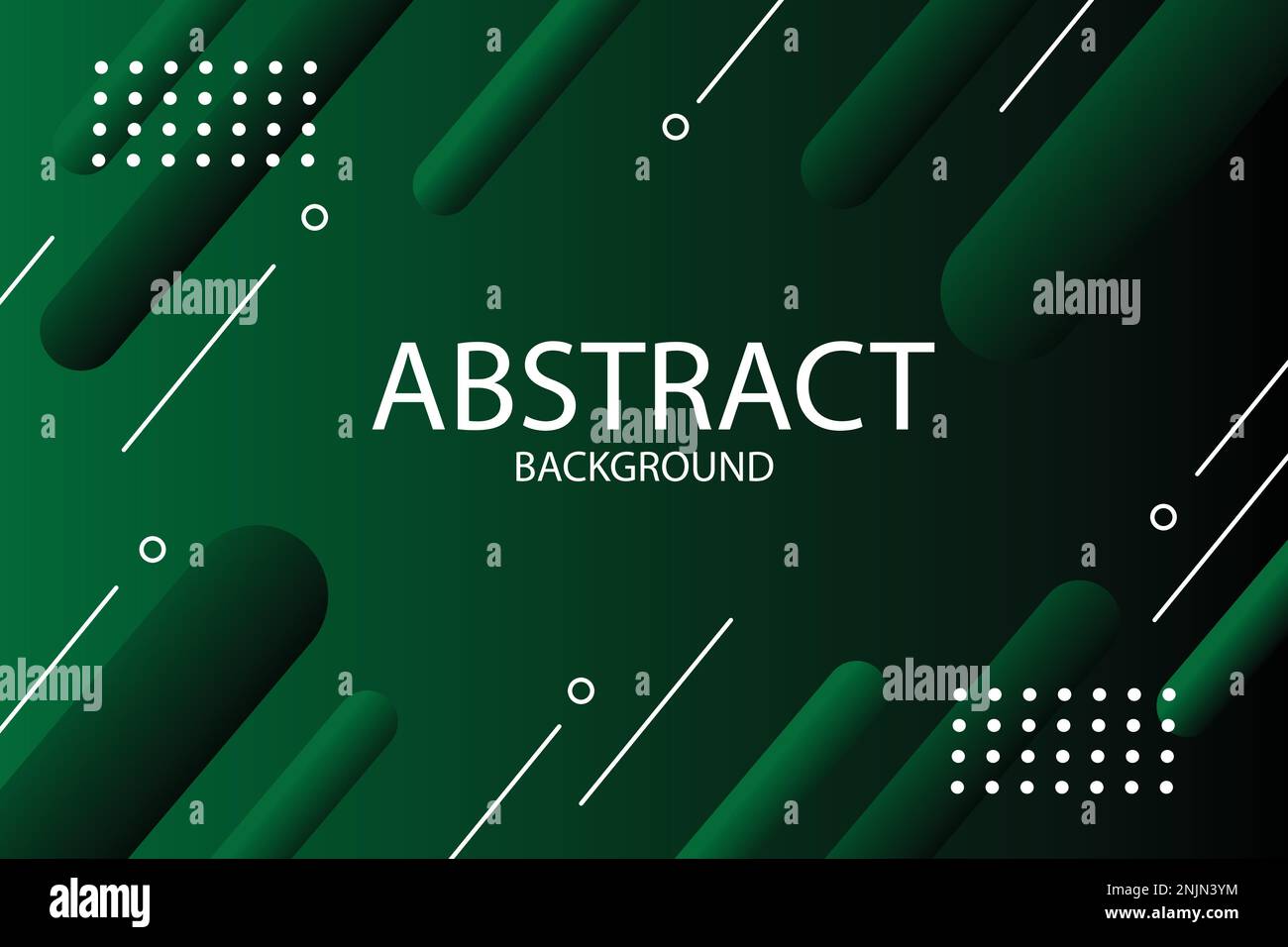 green color geometric background. Dynamic shapes composition. Stock Vector