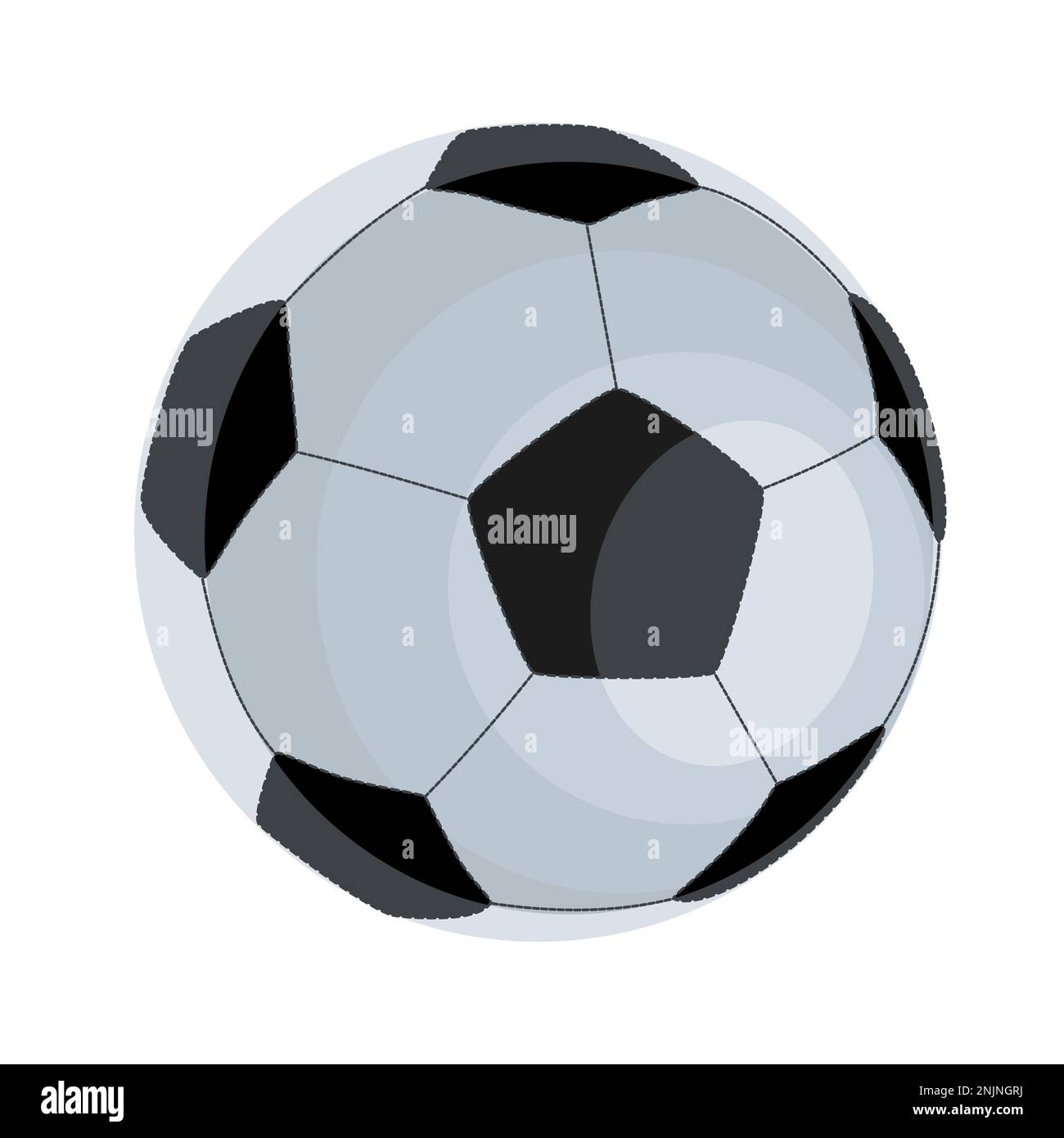 Soccer ball in flat technique vector illustration Stock Vector Image