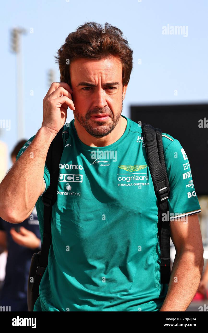 Sakhir, Bahrain, 23.02.2023. Fernando Alonso (ESP) Aston Martin F1 Team. 23.02.2023. Formula 1 Testing, Sakhir, Bahrain, Day One.  Photo credit should read: XPB/Press Association Images. Stock Photo