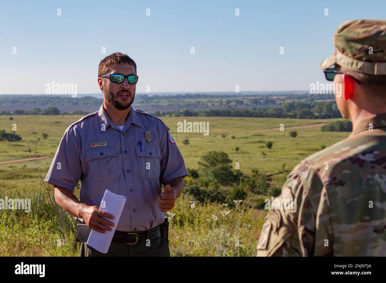 Ryan Williams, Kanopolis Lake natural resource manager (left