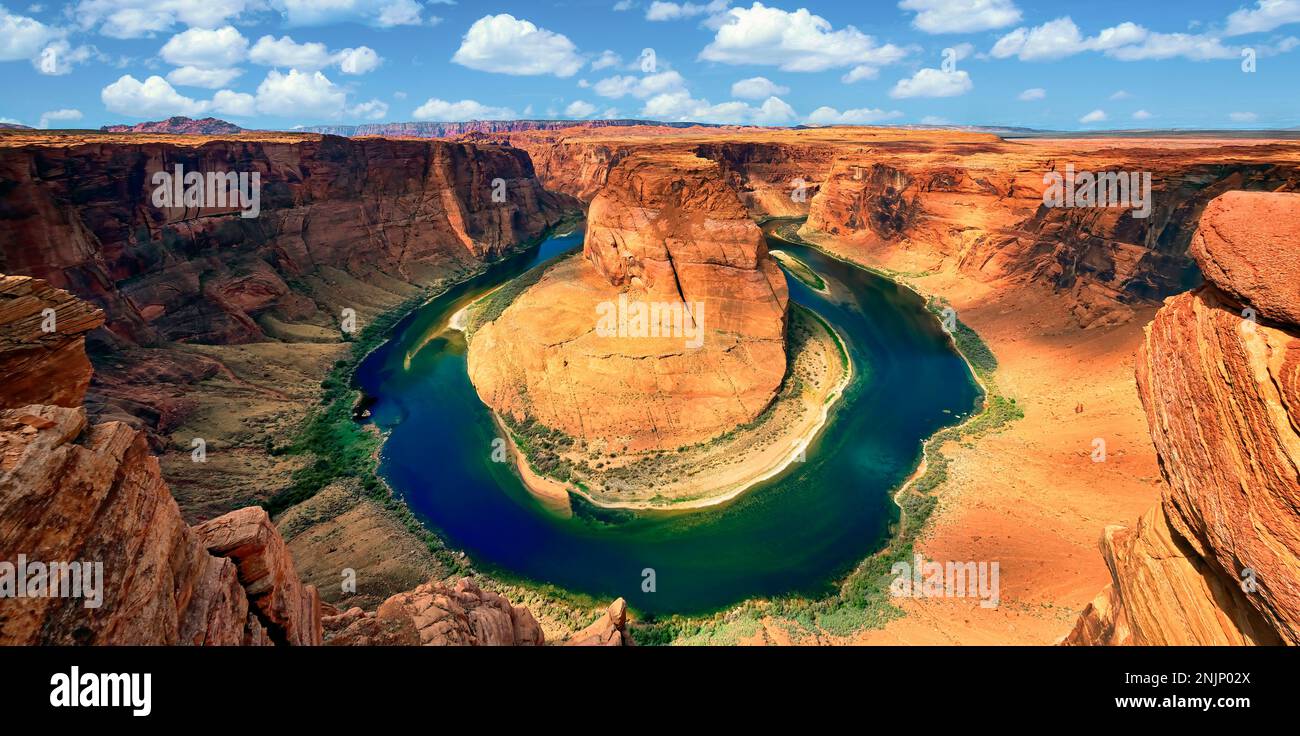 Panoramic view horseshoe bend hi-res stock photography and images - Alamy