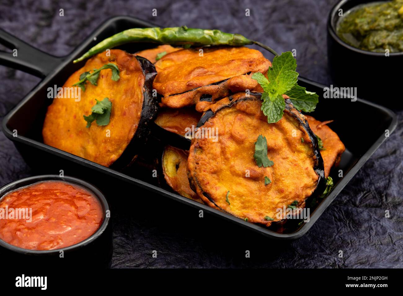 Bengali Eggplant Pakoda Called Begun Bhaja, Baingan Tawa Fry Prepared