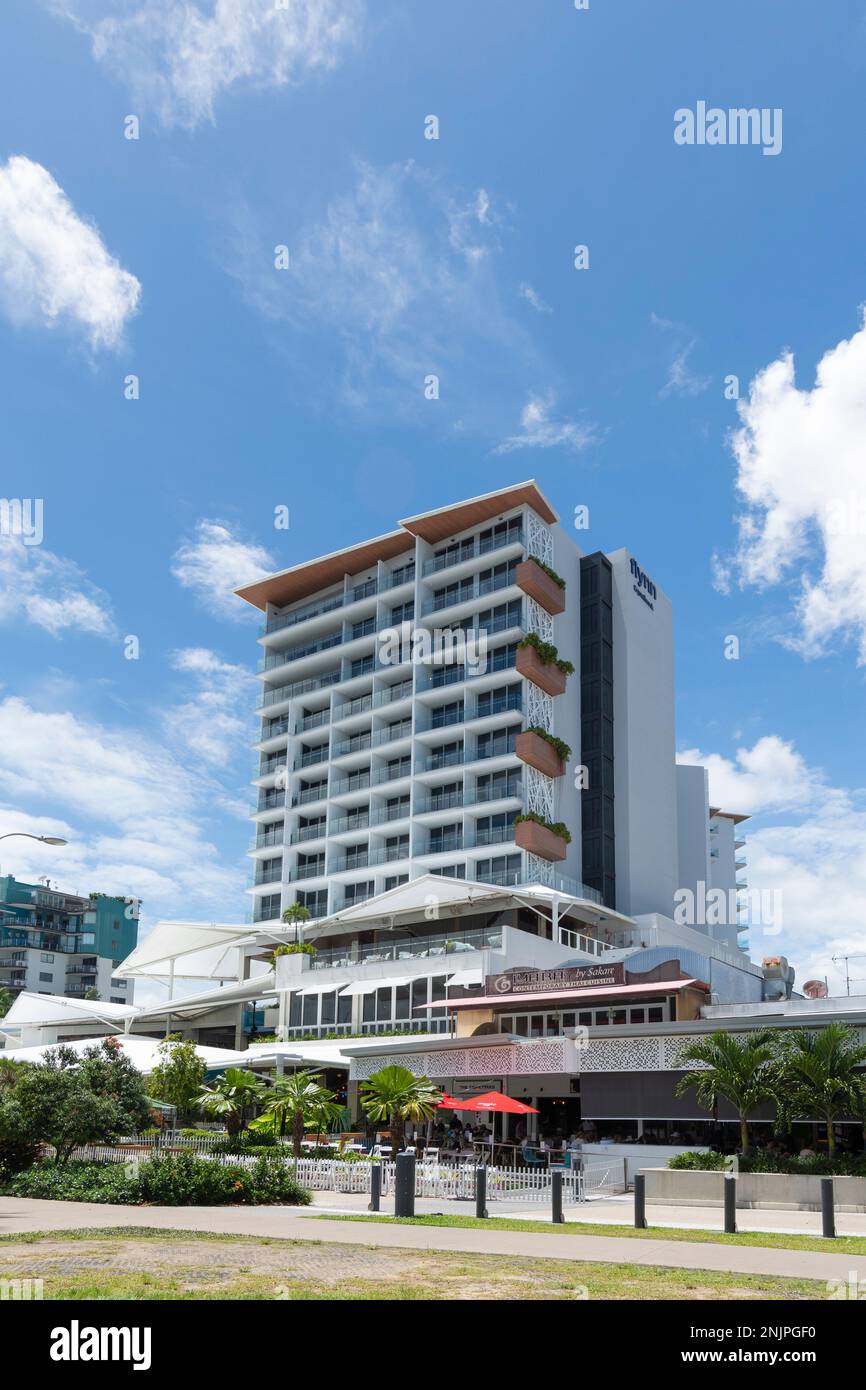 Vertical view of Crystalbrook Flynn Hotel, Cairns Esplanade, Far North Queensland, FNQ, QLD