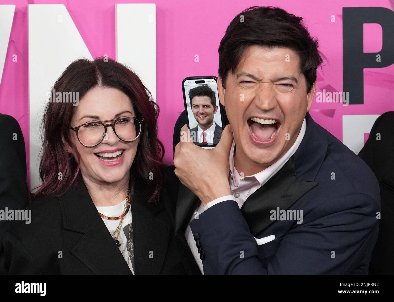 Westwood, CA, February 22, 2023. (LR) Megan Mellally and Ken Marino