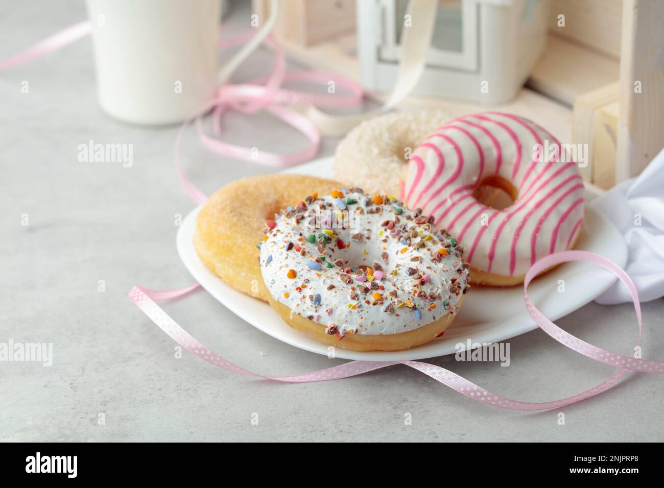 Plate different tasty glazed hi-res stock photography and images - Alamy