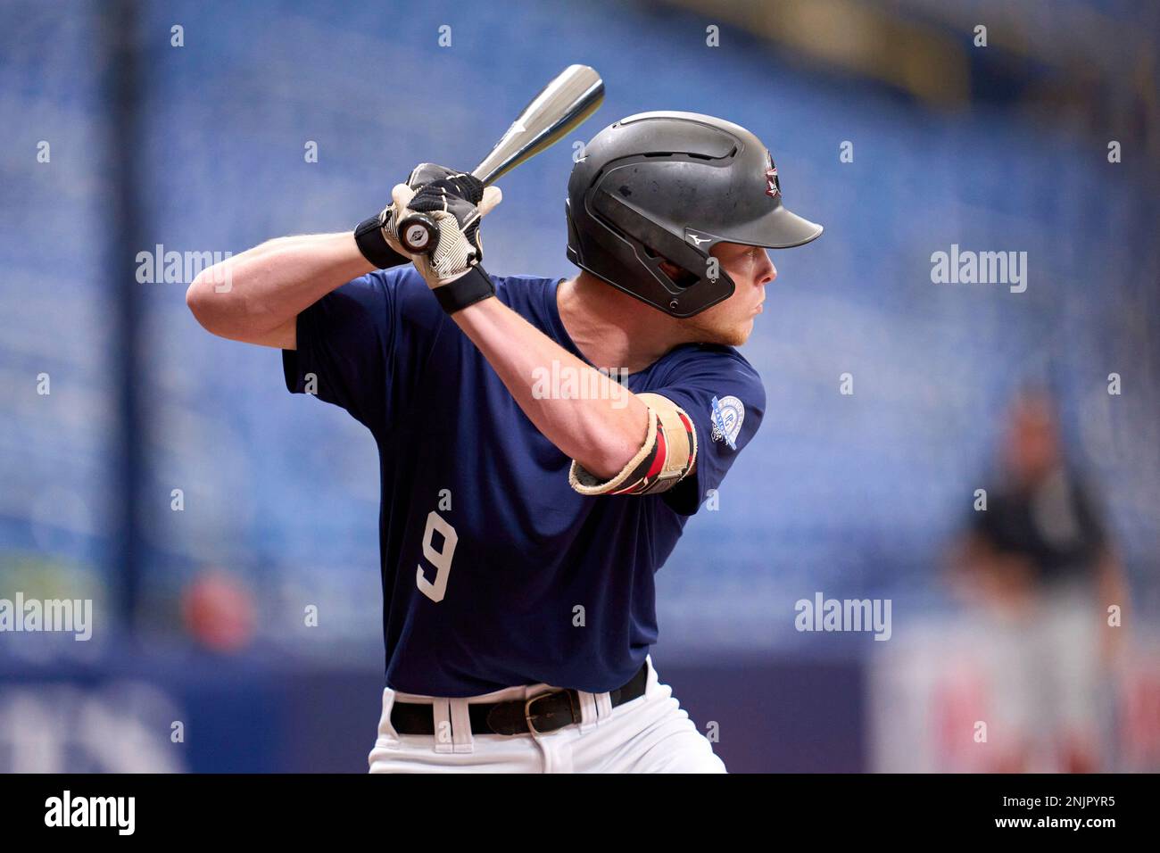 Parker Brosius (9) of Lambert High School in Suwanee, during