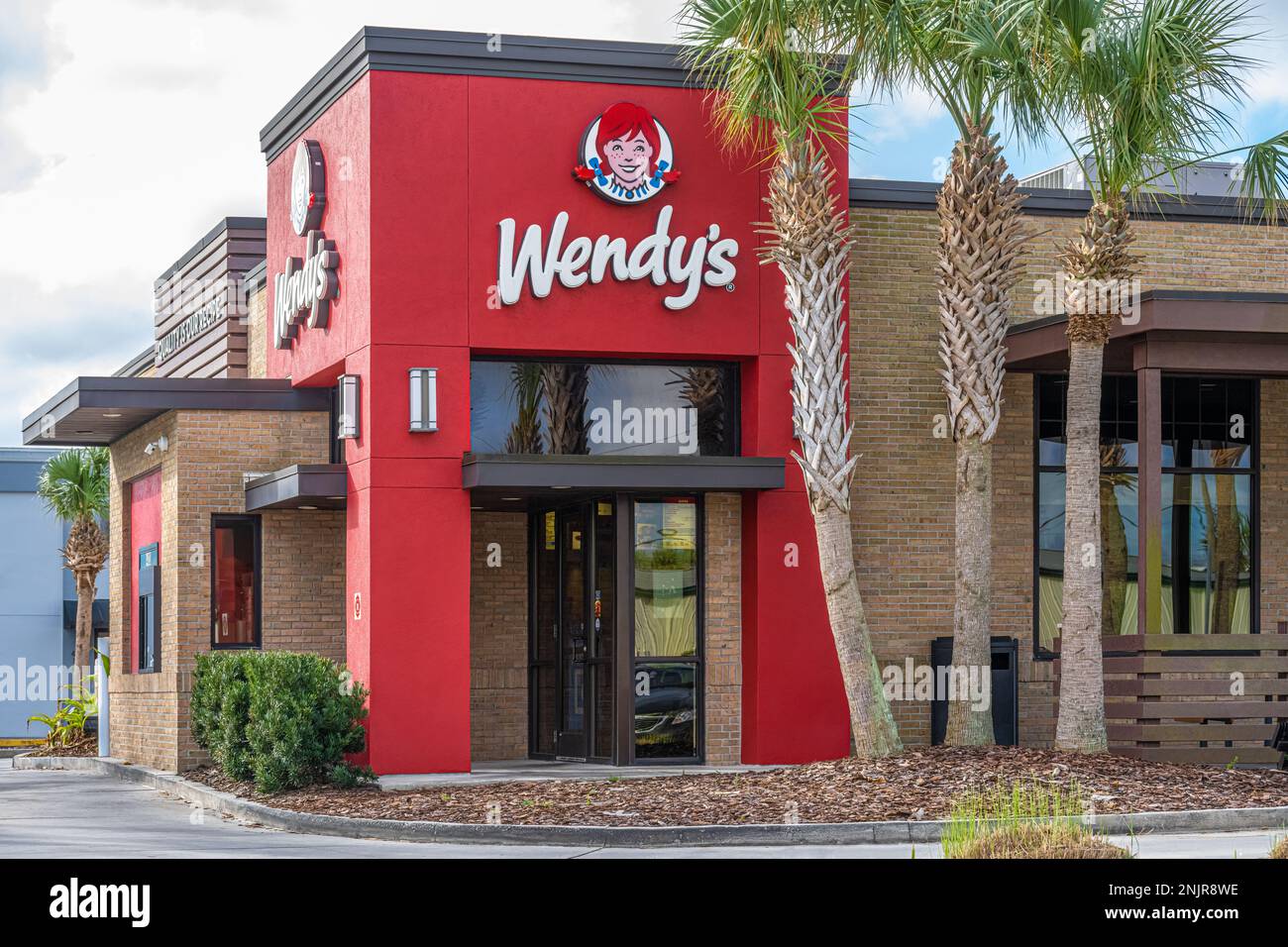 Wendy's fast food hamburger restaurant on A1A in Jacksonville Beach