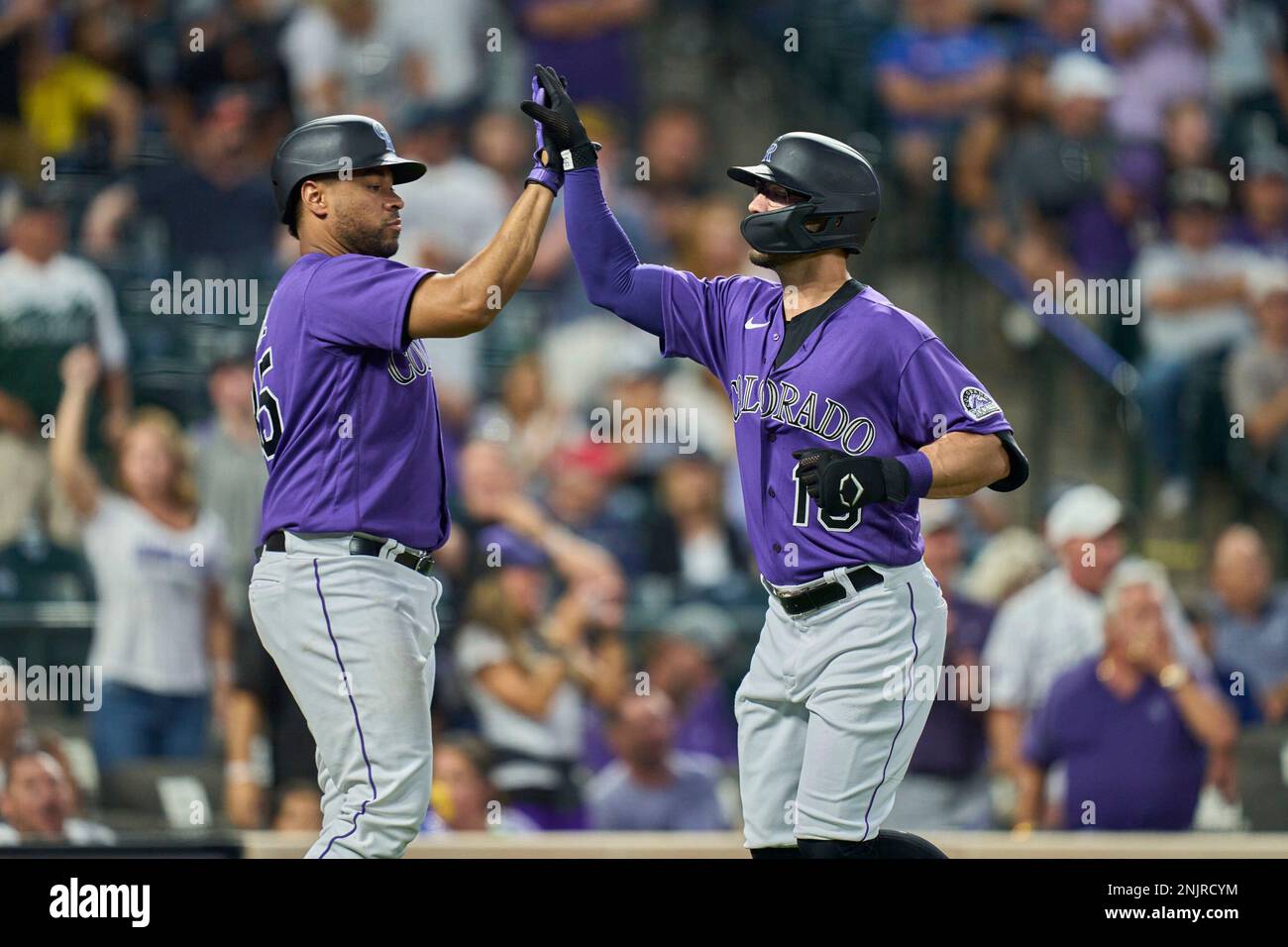 July 11 2022: Colorado right fielder Randal Grichuk (15) hits a