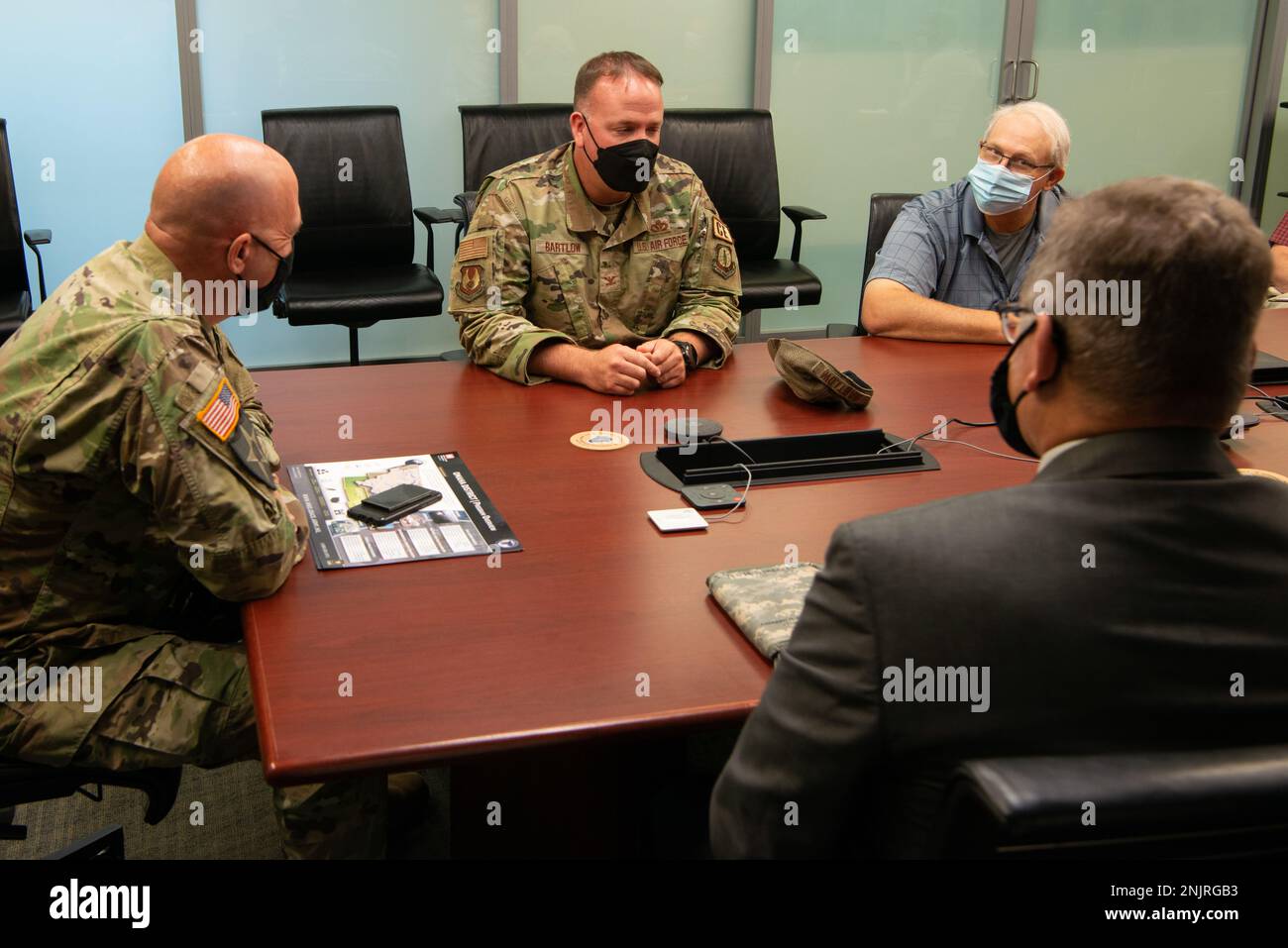 U.S. Army Corps of Engineers Omaha District leaders meet with U.S. Air